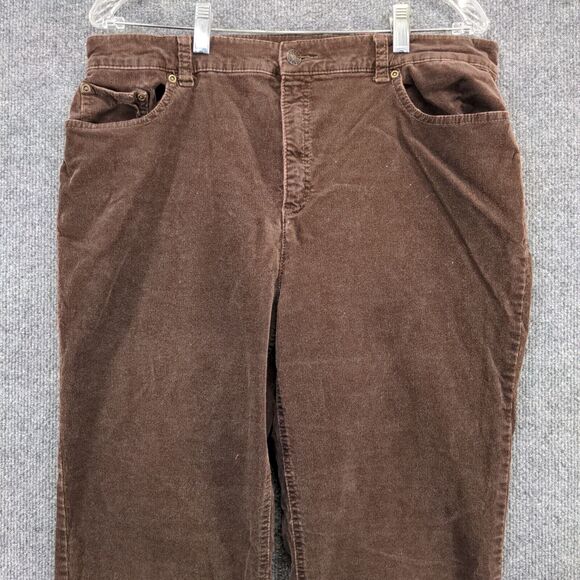 Charter Club Women's Corduroy Jeans Brown Plus Size 14 5-Pocket - Picture 3 of 10